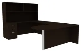Desk and Hutch - Amber