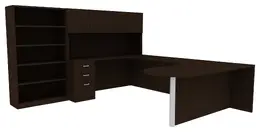 Desk with Matching Bookcase - Amber