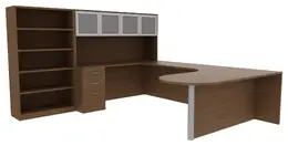 Bookcase Desk Combo - Amber