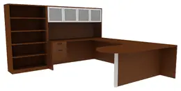 Desk and Hutch - Amber