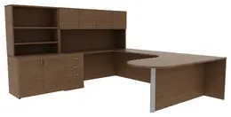 Desk and Bookcase Set - Amber