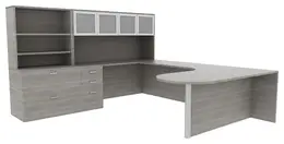 Writing Desk with Drawers - Amber