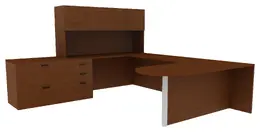Desk with Drawers - Amber
