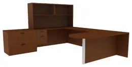 Desk with Drawers - Amber