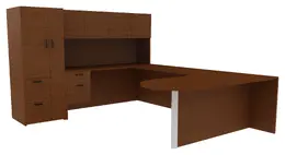 Large Desk with Storage - Amber