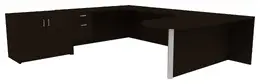 Large Desk with Storage - Amber