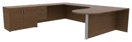 Large Desk with Storage - Amber