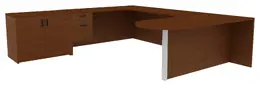 Large Desk with Storage - Amber
