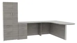 L Shaped Office Desk - Amber