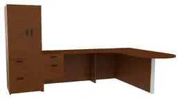 Desk with Drawers - Amber
