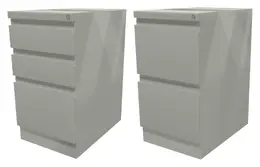 Pair of 2 & 3 Drawer Pedestals for Gen2 Cubicles