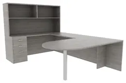 Large U Shaped Desk - Amber