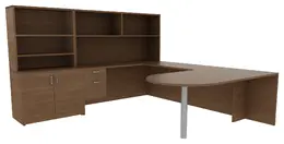 Desk and Bookcase Set - Amber