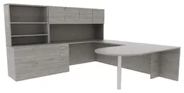 Desk with Matching Bookcase - Amber