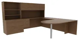 Desk with Drawers - Amber