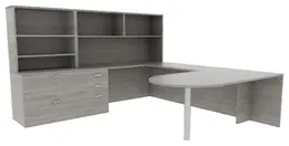 Bookcase Desk Combo - Amber