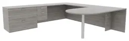 U-Shaped Computer Desk - Amber