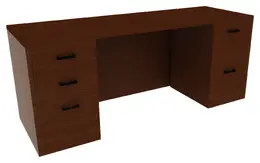 Office Credenza with File Drawers - Amber