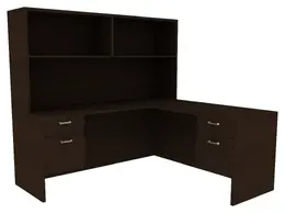 L-Shaped Home Office Desk - Amber