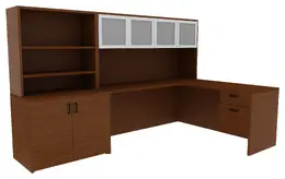 L Shaped Desk - Amber