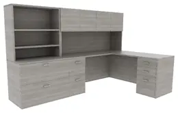 Desk Bookcase Combo - Amber