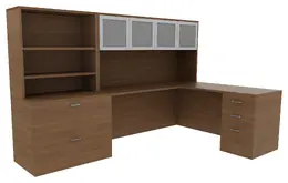 Desk with Drawers - Amber