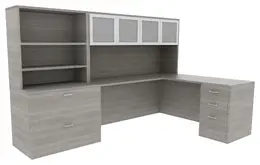 Desk with Drawers - Amber