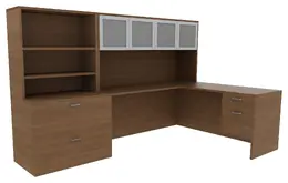 Desk with Drawers - Amber