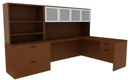 Desk with Drawers - Amber