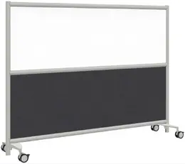 Rolling Whiteboard Office Partition Panel - 73" x 54"