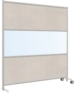 Rolling Free Standing Office Partition Panel - 61" x 78"