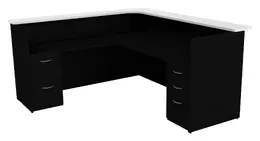 L Shaped Reception Desk with Drawers - Maverick