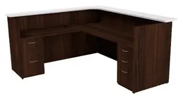 L Shaped Reception Desk with Drawers - Maverick