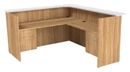 L Shape Reception Desk with Drawers - Maverick