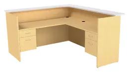 L Shape Reception Desk with Drawers - Maverick