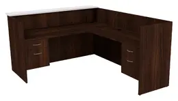 L Shaped Reception Desk with Counter - Maverick