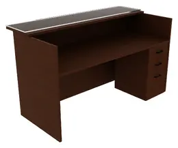 Office Reception Desk - Amber