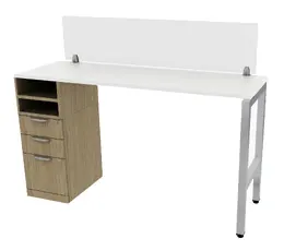 Standing Height Desk with Acrylic Panel - Elements