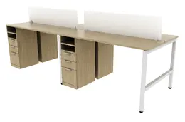 4 Person Standing Height Workstation - Elements