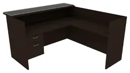 L Shape Reception Desk - Amber