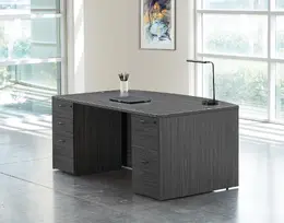 Bow Front Desk with Drawers - Napa