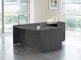 Bow Front L Shaped Desk - Napa