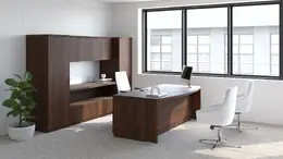 Bow Front Executive Desk with Storage - Concept 70