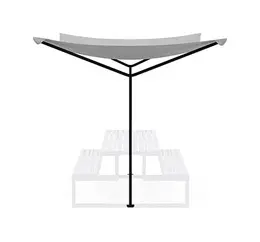 Office Cubicle Leaf Canopy – Black Fabric Light Shield, Adjustable Desk Umbrella For Overhead Lighting & Privacy