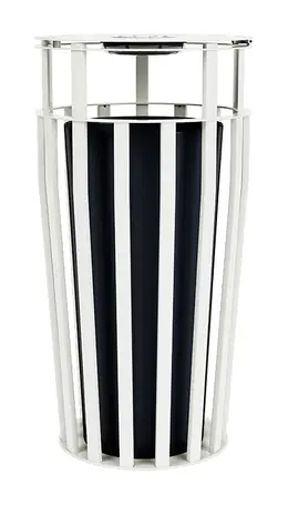 Outdoor Trash Can with Ashtray - Cortina