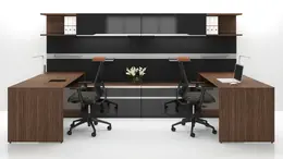 2 Person Desk with Storage - Nex