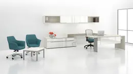 Modern U Shaped Desk with Storage - Nex