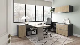 U Shaped Desk with Storage - Nex