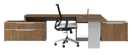 L Shaped Desk with Storage - Nex