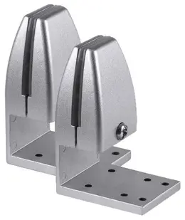 Silver Under Edge Desk Bracket Mount (Pair) - PL Laminate